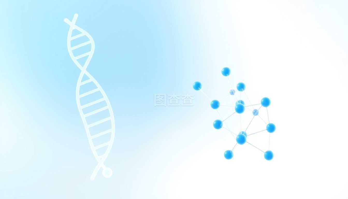 蓝色科技生物医疗分子banner背景图片素材